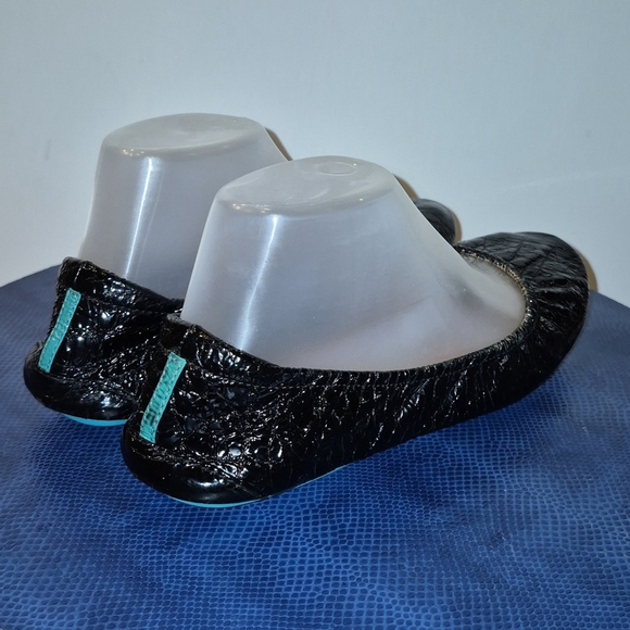 Tieks by Gavrieli Obsidian Black Crackle Women's Flats sz. 8 (#1732)VGC. - Picture 5 of 16